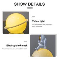 Gambar 【Apligod】Simple Decorative Light COD Bedside Atmosphere Light Astronaut Planet Small Night Light - Gold dari Apligod Kota Bekasi 4 Tokopedia
