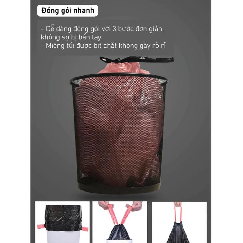 Túi đựng rác có dây rút size đại 55x60cm TACHI STORE thế hệ mới phân hủy sinh học, chịu lực, tiện dụng và tiết kiệm 7