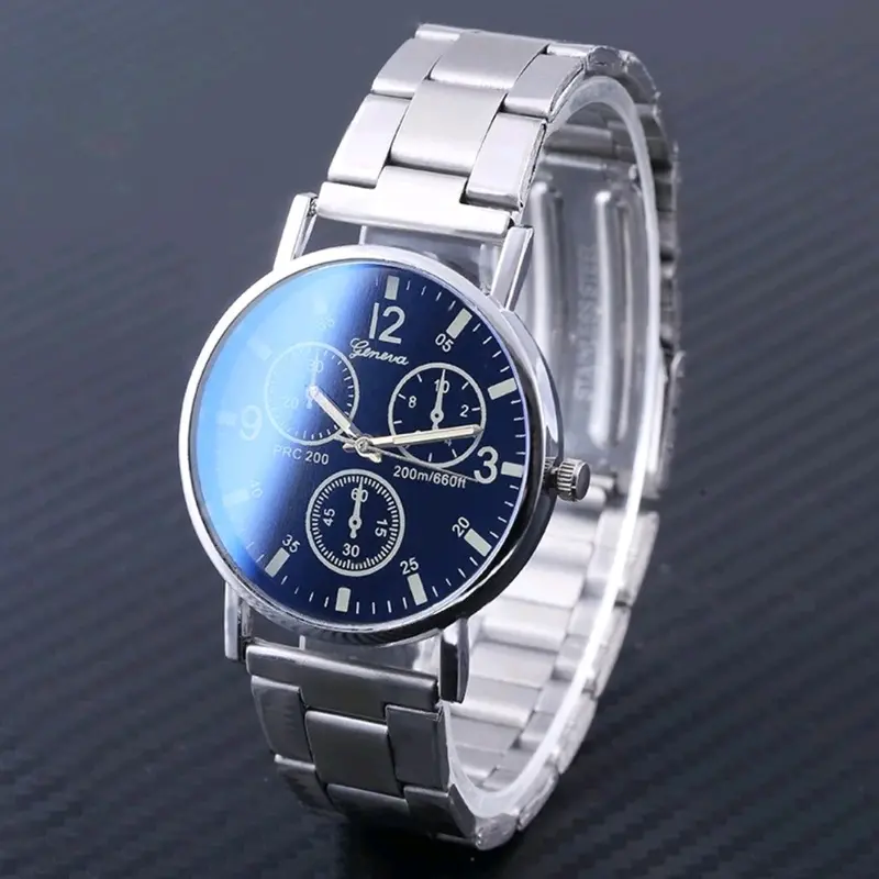 Jam GENEVA Stainless Steel Tiga Titik Analog 3
