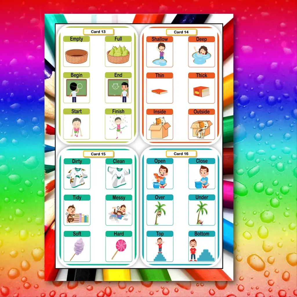 Educational chart reading opposite words educational chart laminated ...