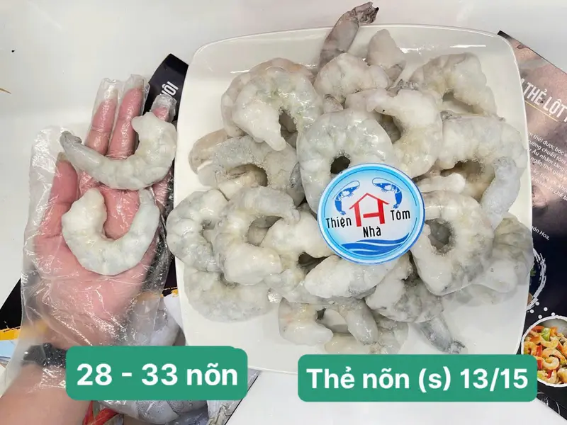 [500gr] Tôm thẻ lột nõn đông lạnh Thiện Nhà Tôm giao nhanh siêu tốc HCM frozen  food 5