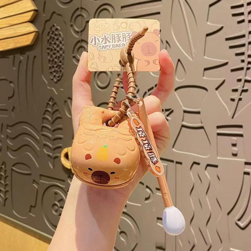 Product Introduction of Capybara Wooden Fish Knocking Decompression Artifact Desktop Ornaments Decorative Capybara Toy Pendant Buddhist Doll Stationery 26