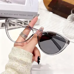 GF Kacamata Anti Radiasi Photochromic Cat Eye Lensa Bening Tahan Sinar Uv400 Fashion Wanita K87