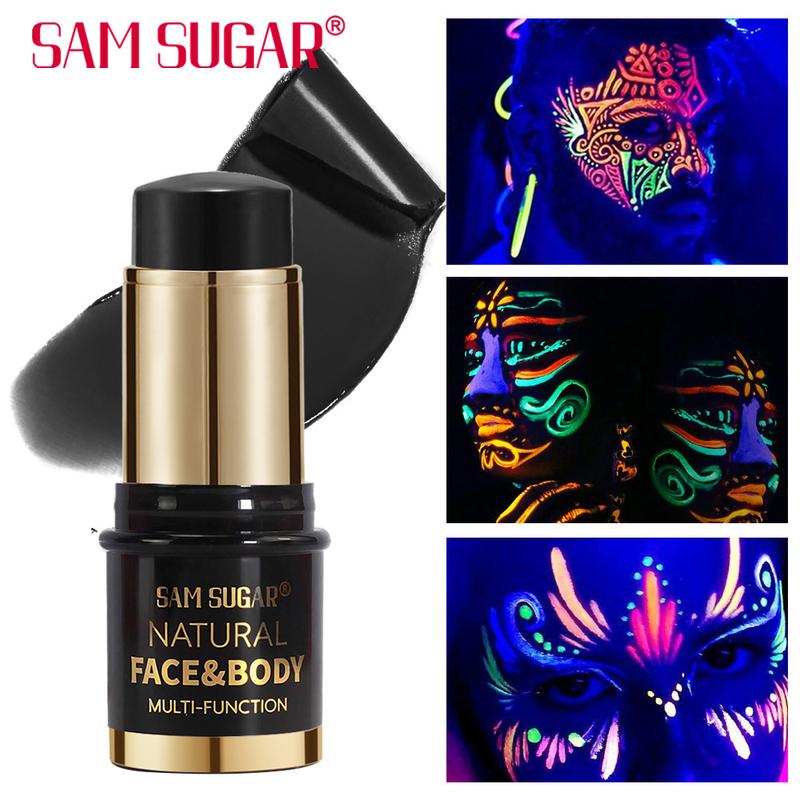 SAM SUGAR 12 Màu UV Halloween Sơn Huỳnh Quang Dán Mặt Cơ Thể Kem Trang Điểm Tiệc Sân Khấu -Xiii 1