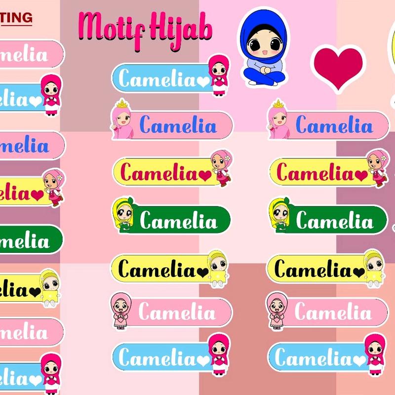 Sticker Nama [40 PCS] | Sticker Nama Custom - Shop | Tokopedia