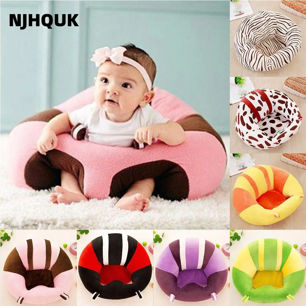 Newborn Baby Plush Support Seat Color Matching Cushion Learning To Sit Sofa