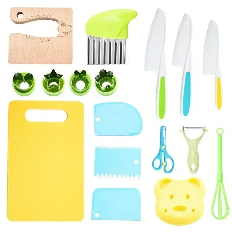 11/13/17pcs Kids Cooking Set – Montessori Real-Cooking Kitchen Tools & Safe Knives for Ages 2–8 7