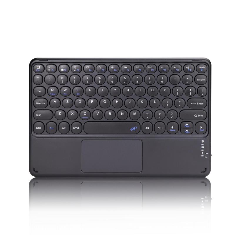 Multi-touch Wireless BT Keyboard, 1 Count 10 Inch Touch Panel Design Keyboards, Portable Lightweight Silent Office Equipment for Tablet, Laptop, Phone 4
