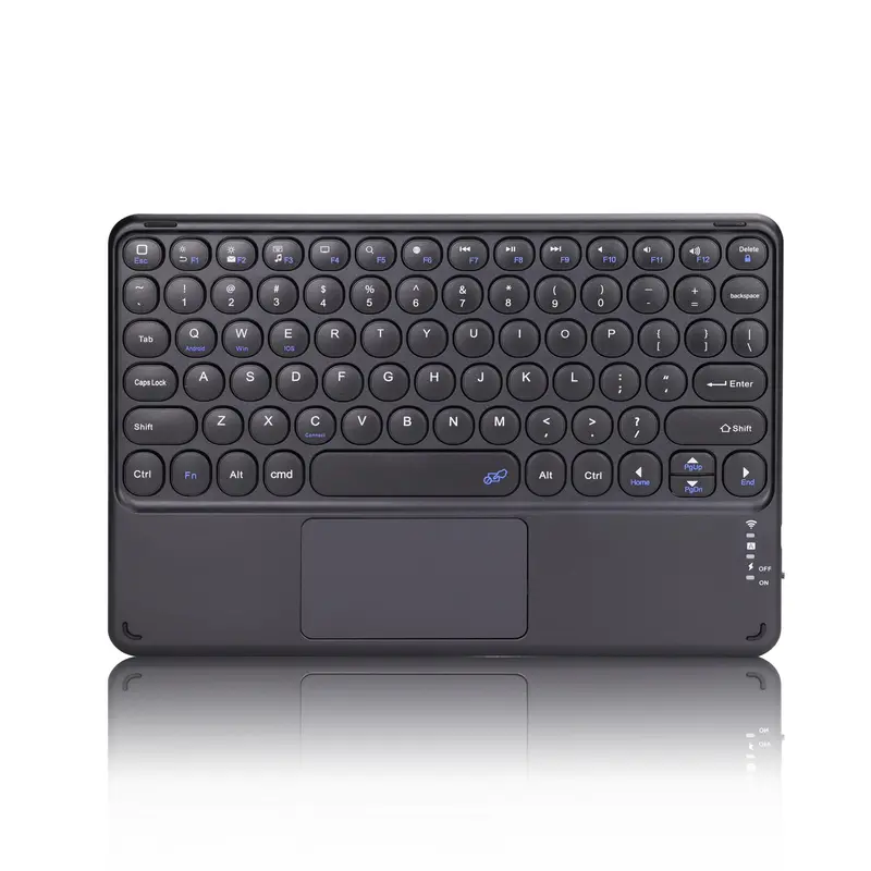 Multi-touch Wireless BT Keyboard, 1 Count 10 Inch Touch Panel Design Keyboards, Portable Lightweight Silent Office Equipment for Tablet, Laptop, Phone 4