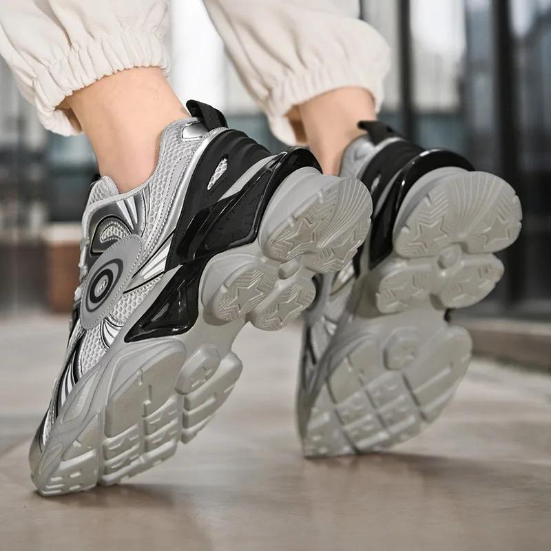2024 Custom Man Sports Sneakers Turbine Design Height Increasing Elevator Blank Leather Casual Running Shoes for Men Trainers Training_voghion.com
