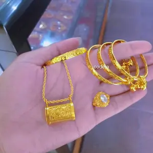 set  3 bulanan ongkara cincin ukir bome Aksecoris bayi