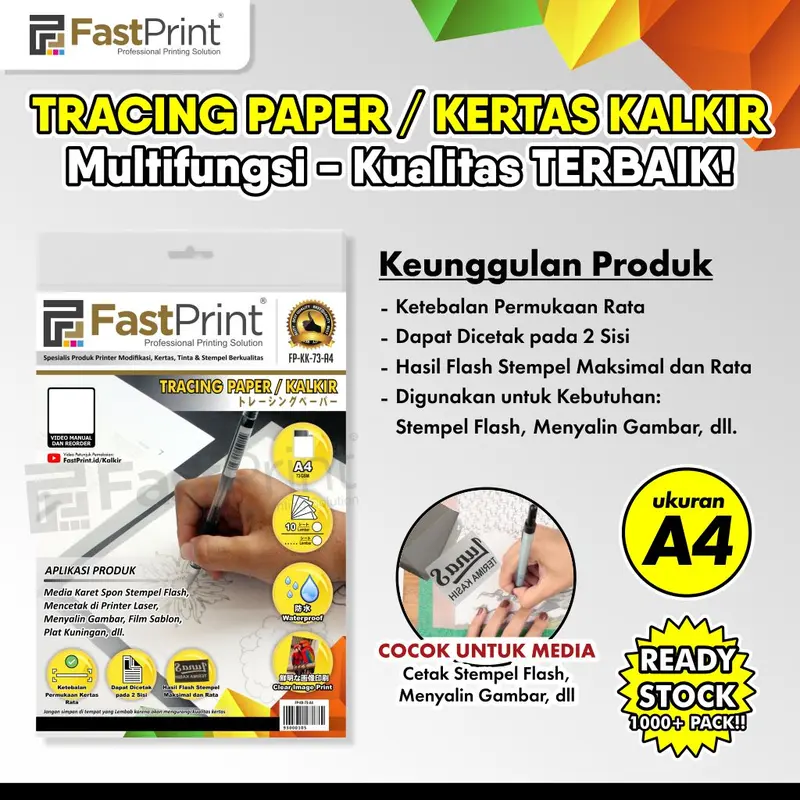 Kertas Kalkir A4 73 Gram Putih Transparan Kertas Jiplak 0
