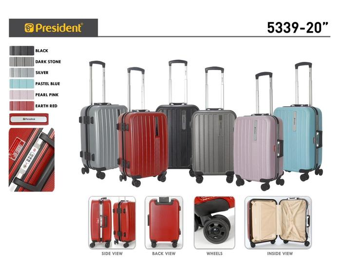 Jual KOPER PRESIDENT 5339 CABIN SIZE 20 INCH FIBER CABIN SIZE TSA LOCK ...