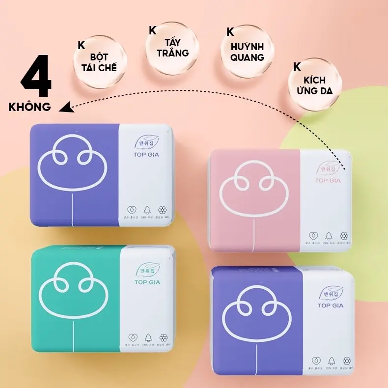 Thùng 30 gói giấy ăn Topgia Giấy Vệ Sinh 2