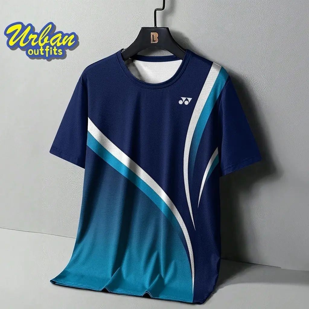 Sports Leisure Loose Size Men's T-shirt Badminton Sports Running 3-color Pattern 3D Printed Sport Short Sleeves