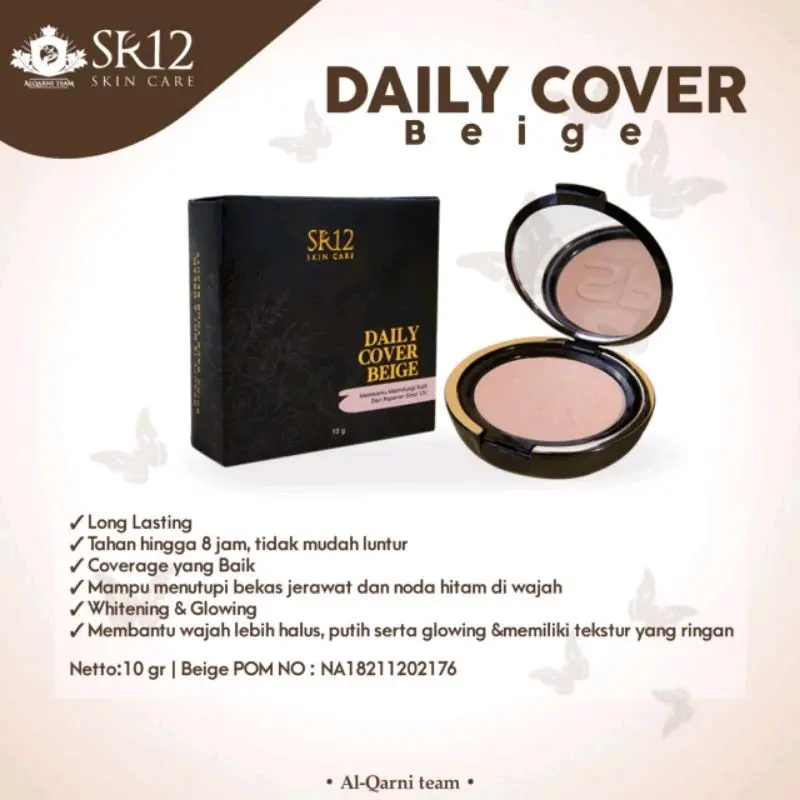 Bedak daily sr12 Anti luntur semakin berkeringat semakin glowing Compact Powder 1