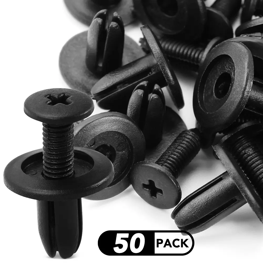 50PCS 6mm Car Fastener Clip Bumper Fender Liner Rivet For VW Golf Bora Jetta POLO MK4 MK6 Bora Passat B5 B6 Superb Tiguan