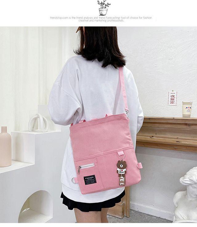 Product Introduction of [In Stock] Shoulder Bag, Handbag, Crossbody, Canvas Material, Fashion, Cute, Campus, Large Capacity 12