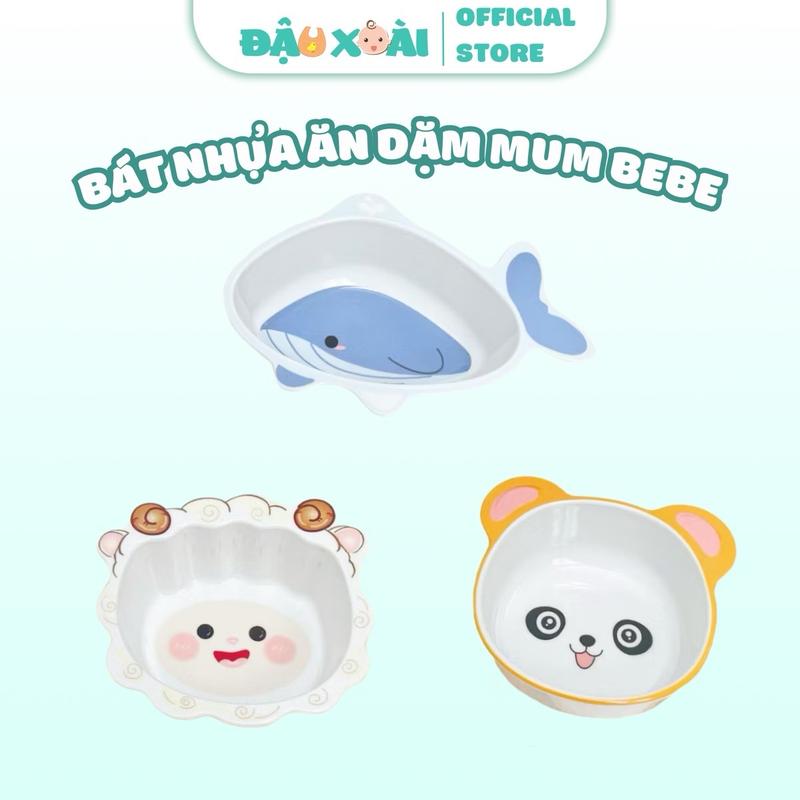 Bát nhựa ăn dặm cho bé Mum bebe không kèm thìa Đậu Xoài shop chen  dam chen  dam chen  dam bát  thìa