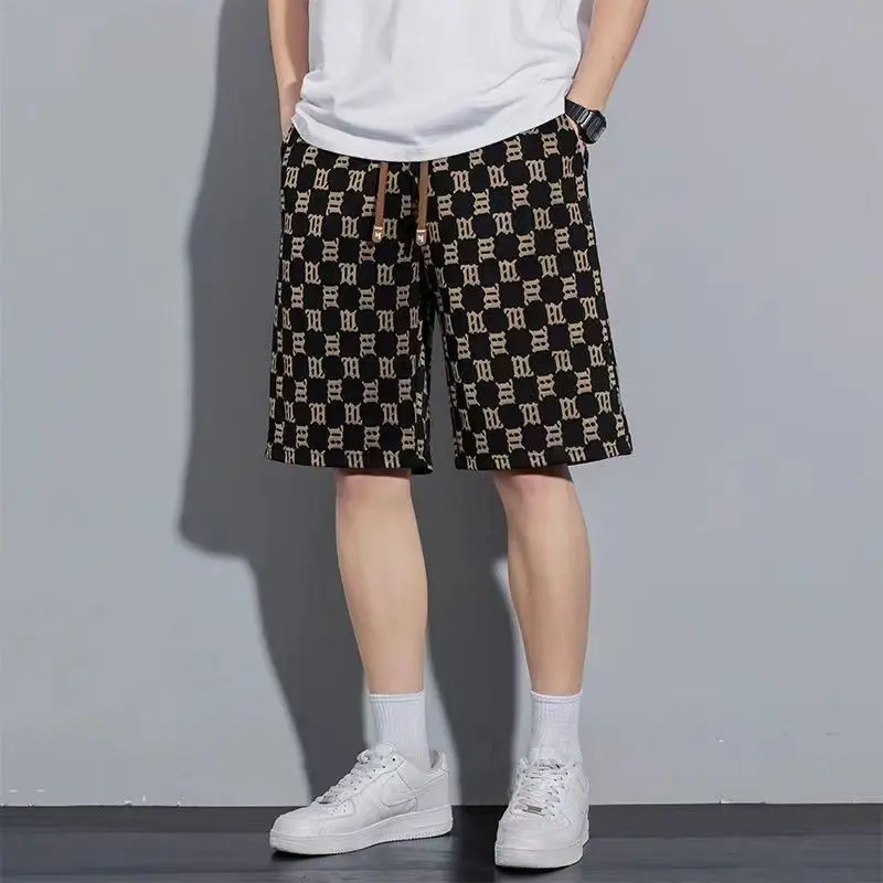 Summer Trendy Loose Shorts for Men Ultra-Thin Five-Point Shorts Casual Quick-Dry Outdoor Straight Beach Shorts