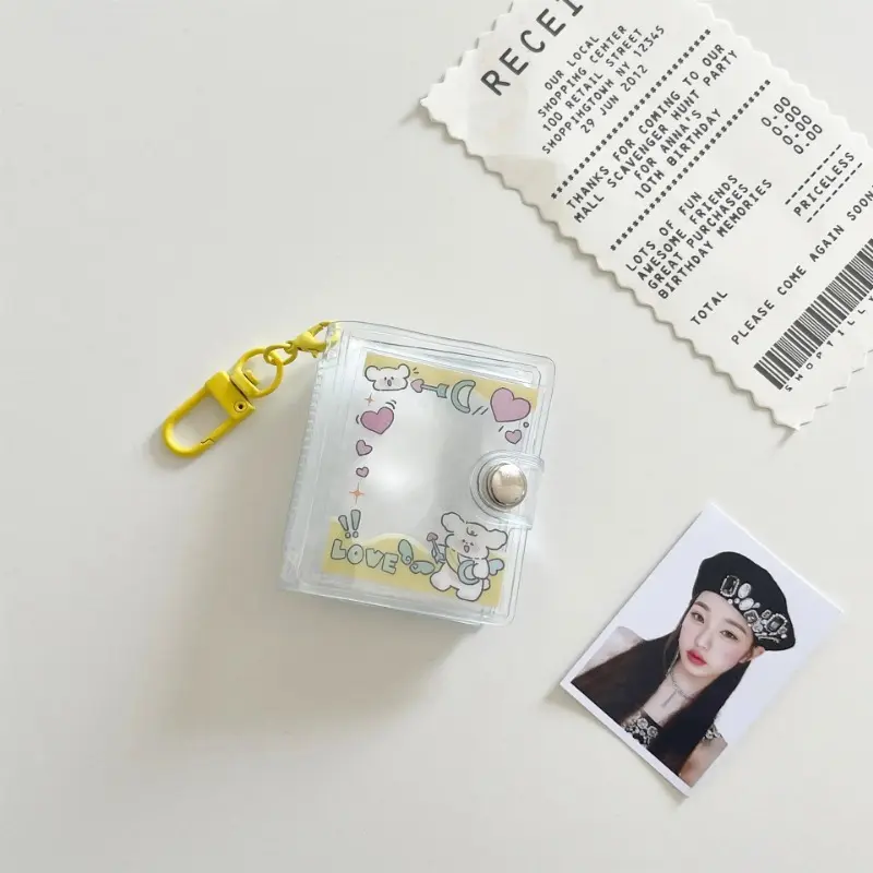 Túi Giữ Ảnh, 2 Inch, Trong Suốt, Album Ảnh Mini Tự Làm, Móc Chìa Khóa, Bảo Quản Ảnh Chứng Chỉ Cầm Tay Nhẫn Chìa Khóa Cầm Tay Hàng Mới Về 5