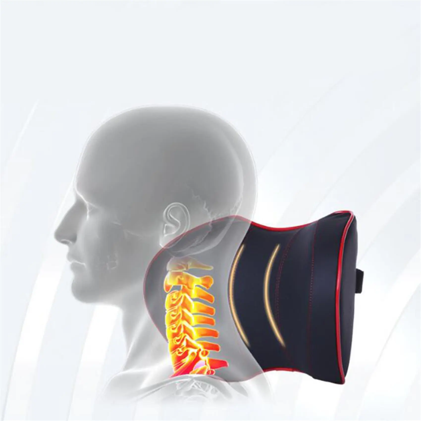 Space Memory Foam Auto Car Headrest U Shaped Neck Pillow Comfortable Soft Head Pillow Cushion Travel Pillow<ATM>