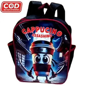 NT - Tas Ransel ANOMALI TUNNG TUNG SAHUR PRINTING  - TAS RANSEL ANAK ASSASINO CAPUCINO