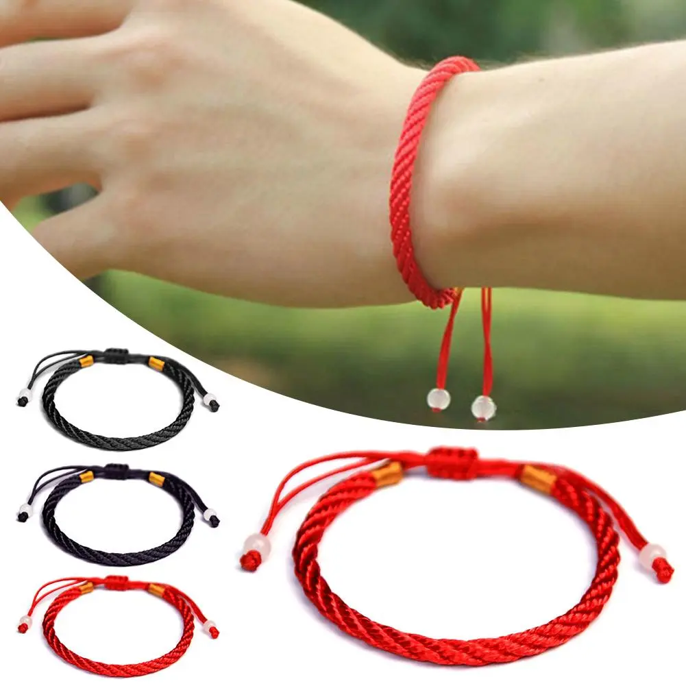 Lucky Red String Bracelet Friendship Handmade Braided Rope Men Accessories Women Wristband