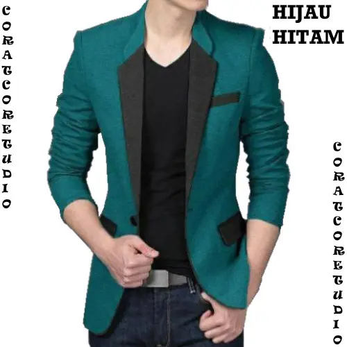 CORATCORETUDIO Blazer Cowok Jas Pria Jumbo Big Size Laki Laki HIJAU TOSCA MUDA CERAH TURKIS KOMBINASI HITAM HIJAU HITAM Blazer Jas Katun Stretch Wanita Cewek Perempuan Polos Kantor Office Kerja Resmi Formal Casual 8XL 7XL 6XL 5XL 4XL 3XL XXL XL L M S XS 0