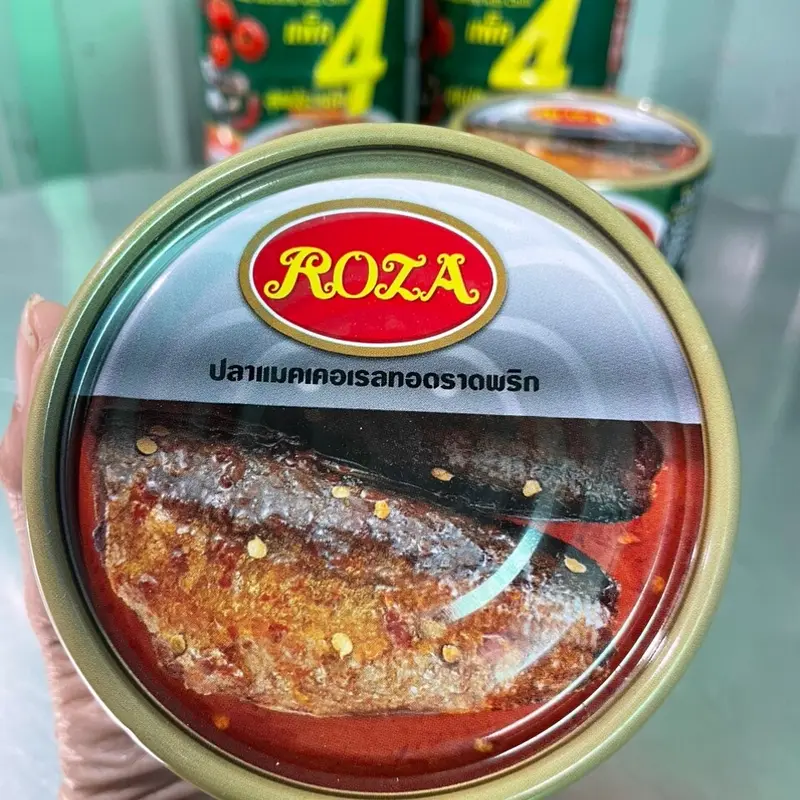￼COMBO 4 hộp Cá Thu Chiên Sốt Cay ngọt Thái Lan, Hiệu Roza Thái Lan - Cá Hộp Thơm Ngon Chính Hãng 140g. 4