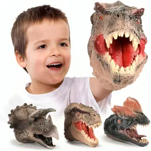 Mainan Boneka Tangan, Hand Puppet Dinosaurus Anak-Anak Dino Binatang Karet Educational Toys