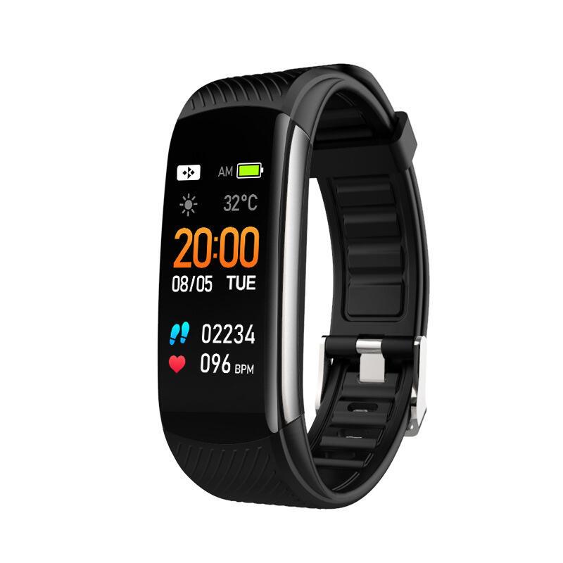 Product Introduction of c6t Intelligent Blood Pressure Health Monitoring Temperature Alarm Clock Reminder Electronic Bracelet 9