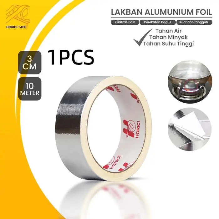 Lakban Aluminium logam besi seng plastik pralon pvc Tambal Lem Dan Tambal Cair Panci Bocor Serbaguna Lakban Almunium Foil Logam Horeici Ukuran eceran 3/5/10CM*110METER