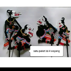wayang Punokawan 45cm sepaket isi 4 semar bagong petruk gareng kerajinan tangan