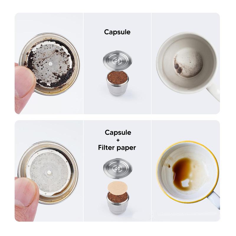 Product Introduction of Nespresso Stainless Steel Refillable Coffee Capsule Coffee Filter Coffee Pod New With Spoon 42