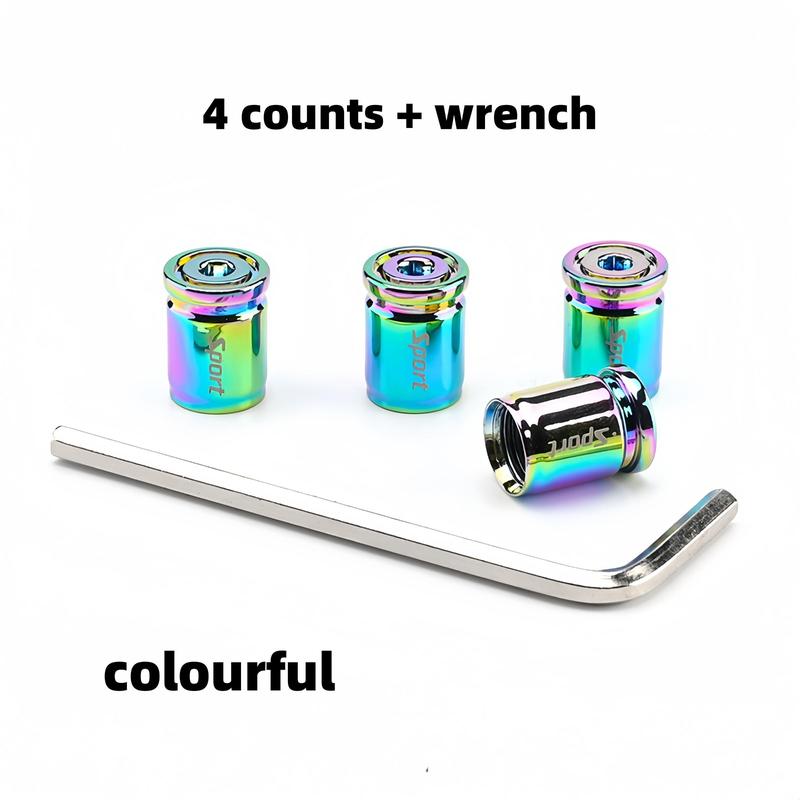 Car Tire Valve Stem Cap, 4 Counts/set Anti-theft Car Tire Valve Stem Cover, Universal Car Tire Valve Stem Cap for Motorcycle, Car, Truck 6