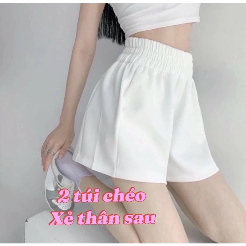 Combo 2 quần đùi short nữ lưng cao xẻ sau Women Pants quầnshort viền trắng wonyoung quần short baby tee coolmate quần  đùi 2quan Túi Cốp