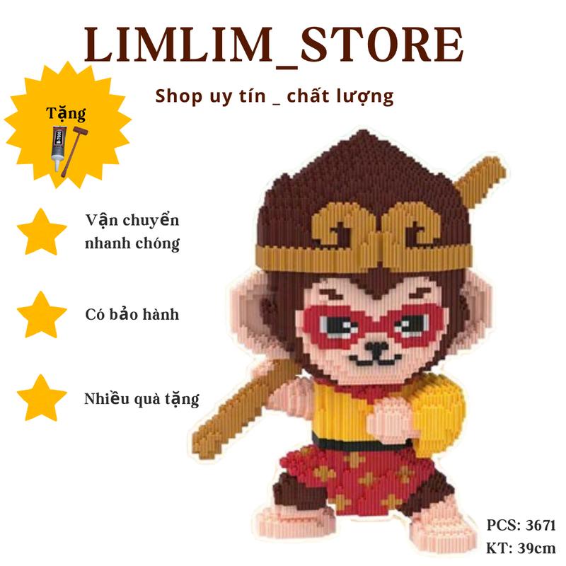  Trò chơi lắp ghép tôn ngộ không ngộ nghĩnh TNK D91009 39cm   Kèm búa + keo  Đồ Chơi Bộ Lắp Ráp Xếp Hình Tháo Lắp Toy 