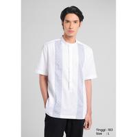 Gambar MANZONE - Kemeja Koko Lengan Pendek Pria Mersad Comfort Fit - White - S, White dari Manzone Store Kab. Pemalang 1 Tokopedia