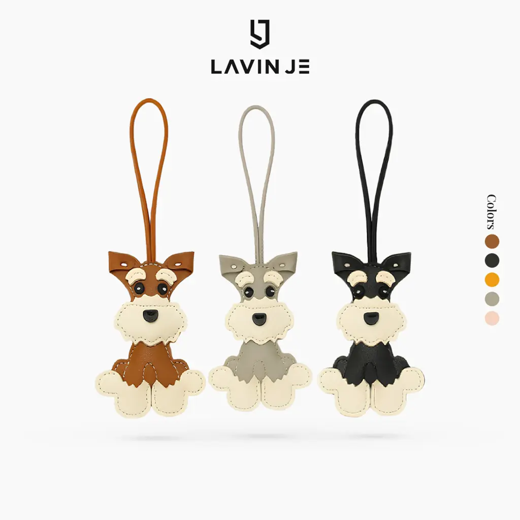 LAVIN JE Bag Charm Dog Gantungan Tas Anjing Schnauzer Gantungan Tas Lucu G1072