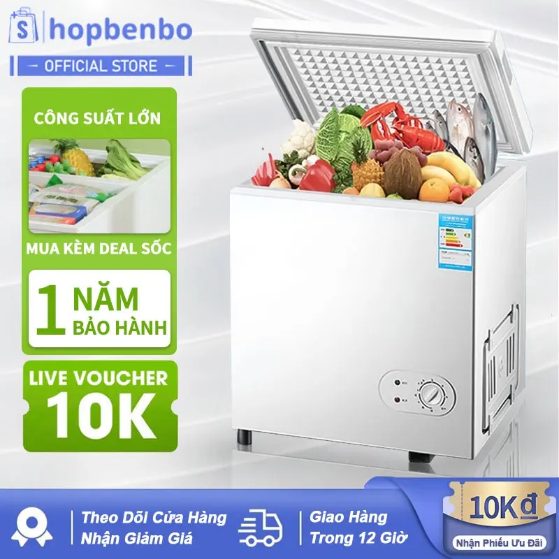 Tủ đông mini gia đình tiết kiệm điện [ 128L ] dùng trữ sữa - để Kem nội địa Trung nhập khẩu 0