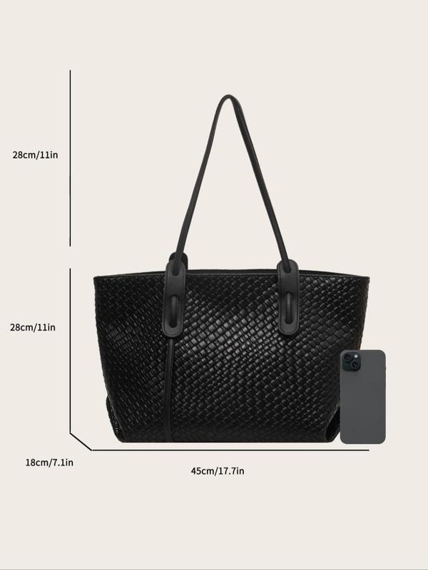 Women's Summer 2025 Beige Elegant Large Capacity Tote Bag with Pockets Inside, Casual Trendy Handbag & Shoulder Bag, Tote Bag for Trip & Business, Ladies Purse, Shopper Handbag, Biggie Bag Upgraded Large 6