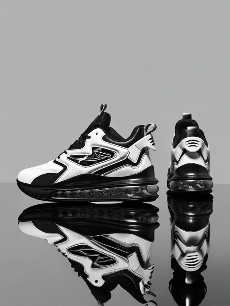 Product Introduction of Men's Sporty Lace Up Sneakers, Casual Comfortable Breathable Running Shoes, Trendy All-match Anti-slip Sneakers for Daily Wear, Trainer 3