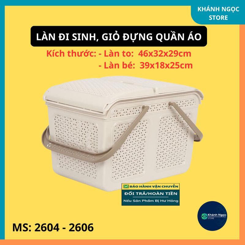  Làn Đi Sinh Giỏ Nhựa Đựng Quần Áo Có Nắp Đủ Size Có Quai Xách Việt Nhật Cho Mẹ Và Bé Màu Sắc Nhã Nhặn. 