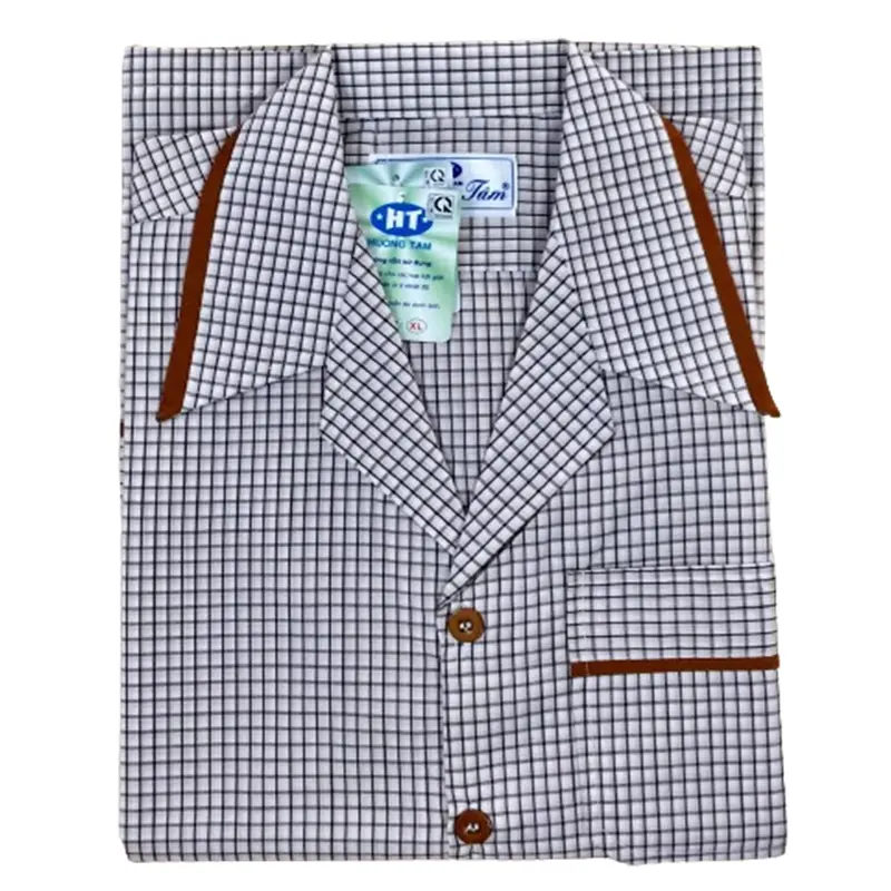 Bộ Pyjama huongtam kate tay dài nam cao cấp(PDK01N3). Chất liệu Kate loại tốt: mềm mại, thoáng mát, không phai màu. Menswear Có Cổ Áo 5