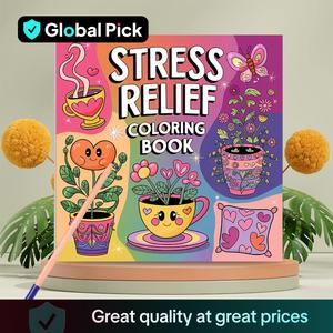 Stress Relief Coloring Activity Book, 1 Count 20 Pages Creative Painting Art Book, Art Sketchbooks, Watercolor Painting Book, Kill Time Graffiti Art Notebook, Art Supplies for Adults & Teens