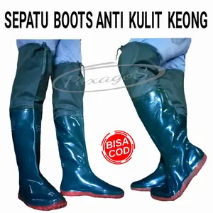 SEPATU BOT KARET PETANI SAWAH ANTI KEONG PANJANG SEPATU BOOTS KARET LENTUR LARAS PANJANG