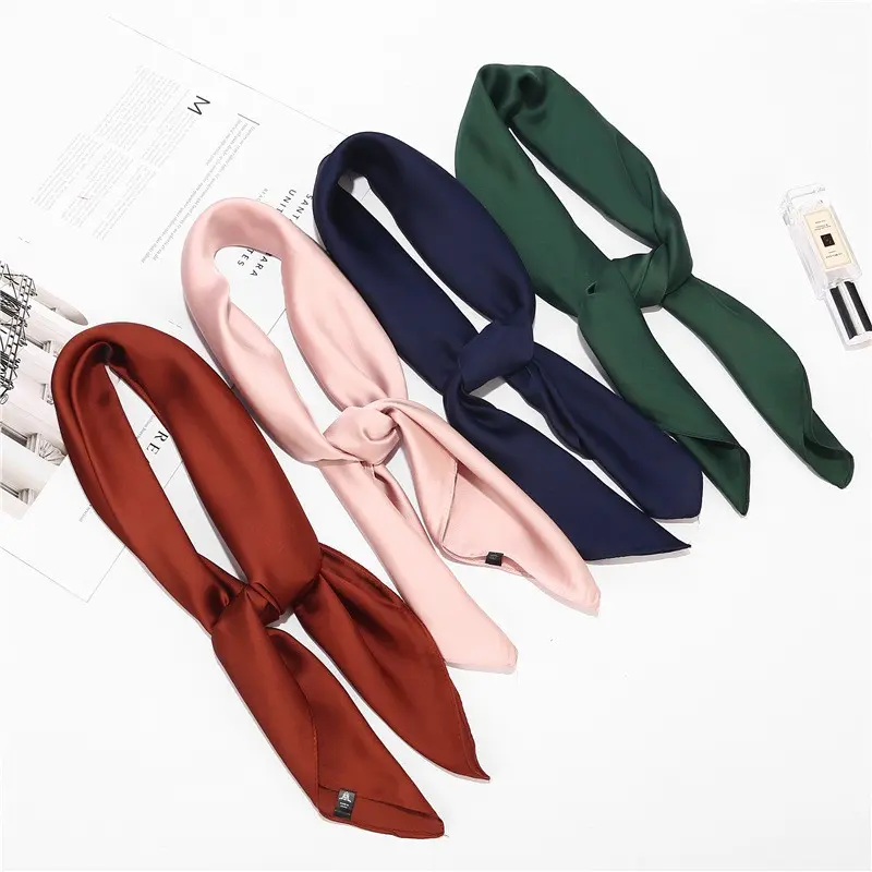Khăn Lụa Vuông ( Khăn Turban) Cao Cấp Trơn Chất Liệu Lụa Chiffon 70x70cm - Mã KL039 8