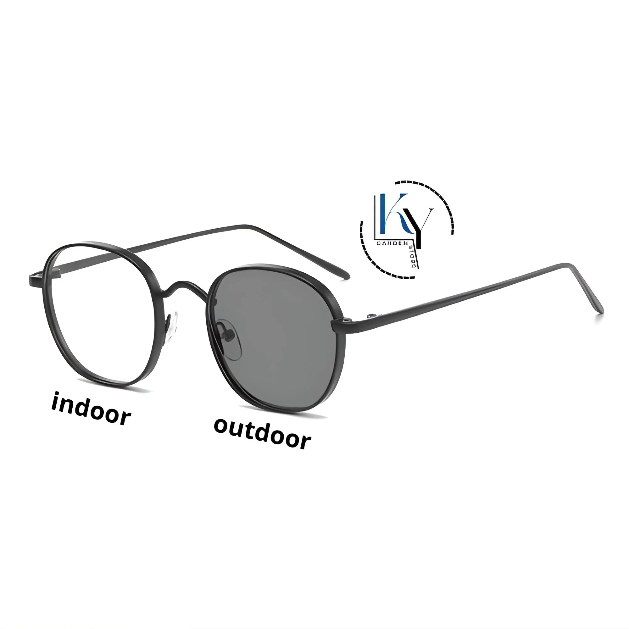 (BELI SATU GRATIS SATU) KACAMATA PHOTOCROMIC BLUERAY MODEL TERBARU MINUS 2261 BISA REQUEST MINUS DAN SILINDER besi frame eyewear  glasses  lensa Hitam antiradiasi