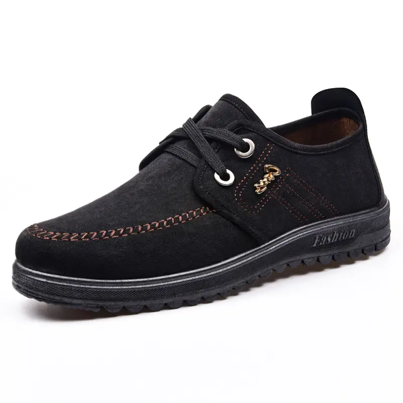 Giày Vải Cho Nam, Phong Cách Trung Quốc, Dad Shoes, Giày Nam Thường Ngày Buộc Dây, Thoáng Khí, Thích Hợp Cho Nam Trung Niên Và Cao Tuổi Sneaker Đế Bằng